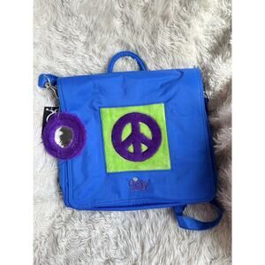 NOS Y2K Fuzzy Peace Sign Convertible Bag